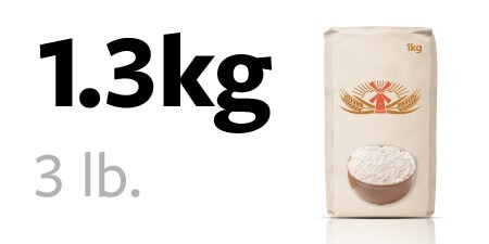 1,3 kg-Packung Mehl
